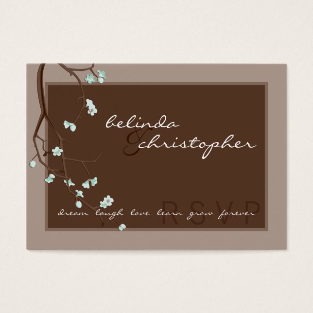 MINI RSVP REPLY CARD :: cherry blossoms 4L (Front)