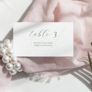 Mini Sage Vert Script Mariage Cartes de Place