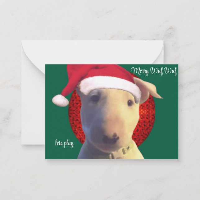 mini santa wuf wuf card (Front)