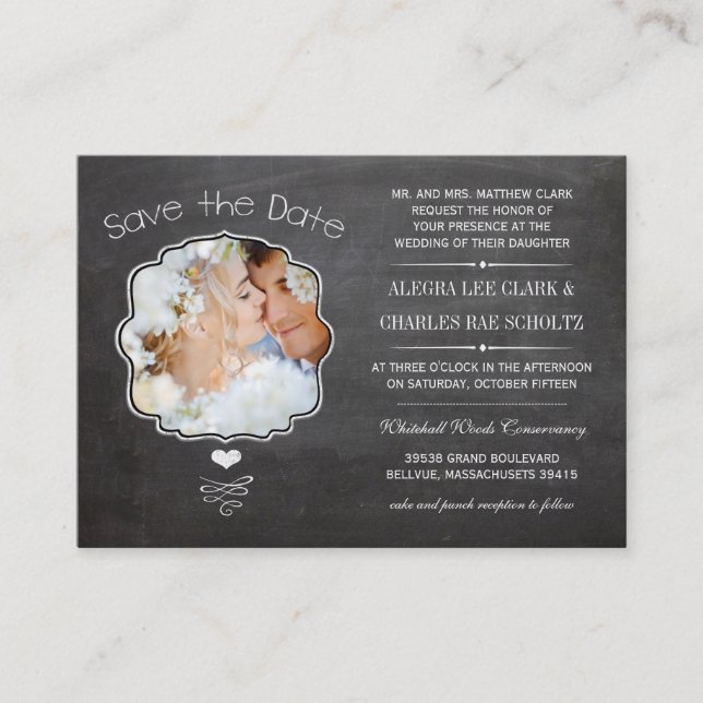 Mini Save the Date Cards-with all your information Loyalty Card (Front)