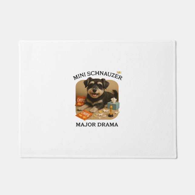 Mini Schnauzer Dog Lovers  Doormat (Front)