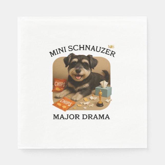 Mini Schnauzer Dog Lovers  Napkin (Front)