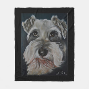 Mini Schnauzer Fleece Blankets