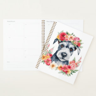 Mini Schnauzer Floral