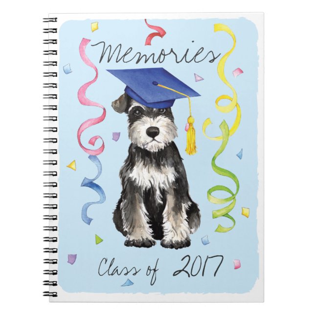 Mini Schnauzer Graduate Notebook (Front)