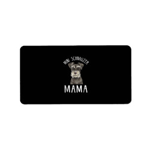 Mini Schnauzer Mom Shirt Mini Schnauzer Mama Label