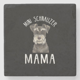 Mini Schnauzer Mom Shirt Mini Schnauzer Mama Stone Coaster