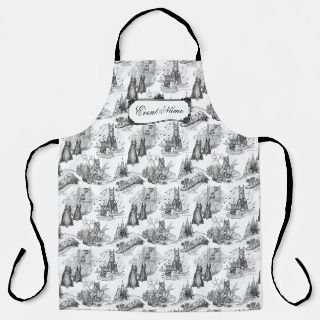 MINI SCHNAUZER Terrier Black Toile w/Customization Apron (Front)