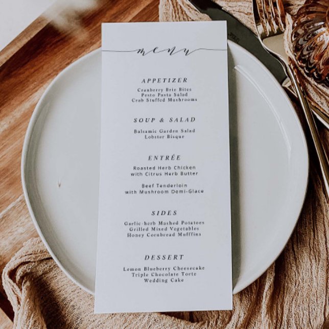 Mini Script Mariage Dîner Menu Carte S105 (Créateur téléchargé)