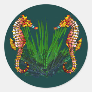 Mini Sequaruium Peeks Sea Horse Stickers