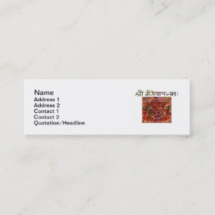 Mini Shree Ganeshay Nama 3" maigre" carte de visite x1