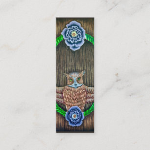 Mini Signet majestueux de hibou/mini carte de visite