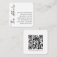 Mini Size Calligraphy QR Code Any Colour Wedding