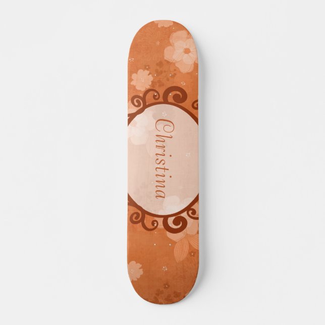 Mini Skateboard Fleurs Automnes (Devant)