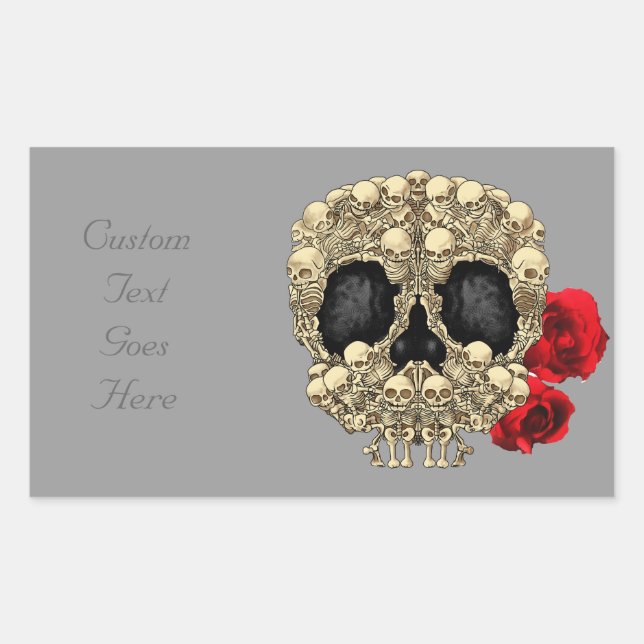 Mini Skeletons Sugar Skull Sticker (Front)
