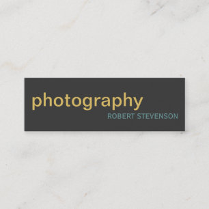 Mini Skinny Slim Plain Photographie Carte de visite gri