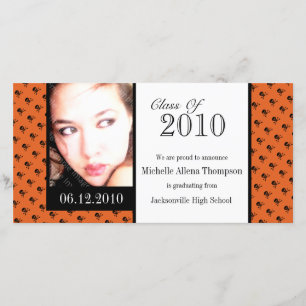 Mini Skulls Graduation Announcement Photo Cards