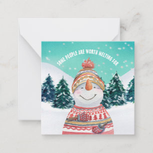 MINI Snowman Some People Worth Melting For Holiday Card