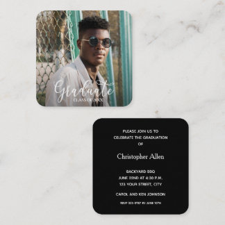 MINI Square Photo Graduation Invitations