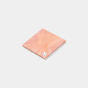 Mini square watercolor orange post-it notes