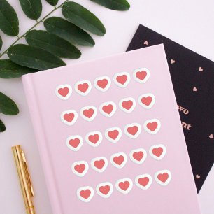 Mini Stickers Coeurs Rouges