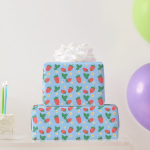 Mini Strawberry Blossom Wrapping Paper