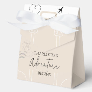 Mini Suitcase travel adventure begins Graduation Favor Box