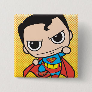 Mini Superman Flying 2 Inch Square Button