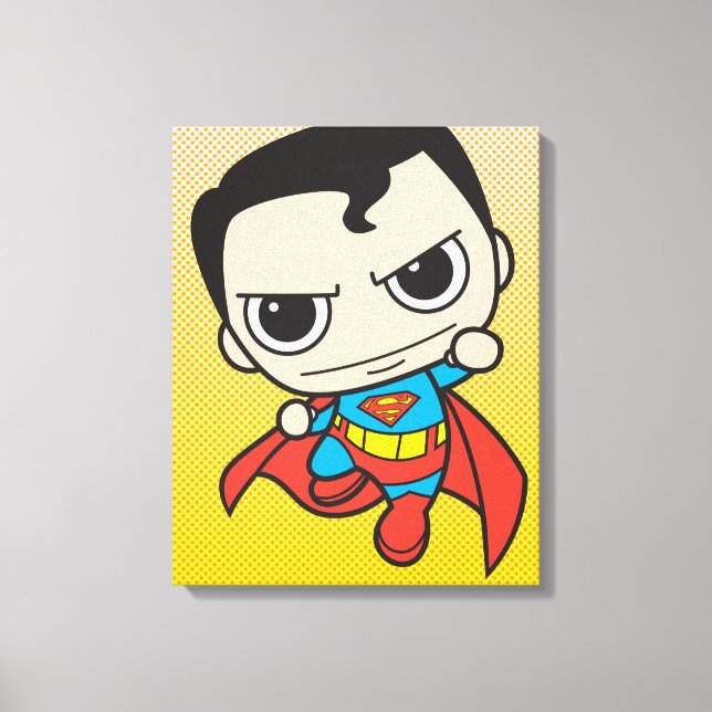 Mini Superman Flying Canvas Print (Front)