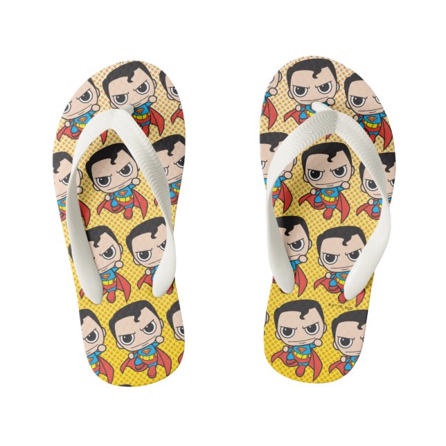 Mini Superman Flying Kid's Flip Flops (Footbed)
