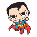 Mini Superman Flying Standing Photo Sculpture<br><div class="desc">Japanese Toy Chibi Justice League</div>