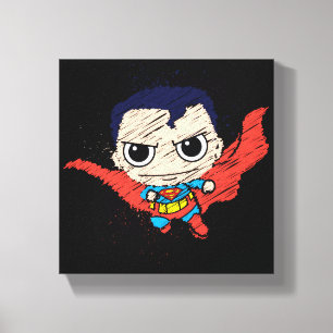 Mini Superman Sketch Canvas Print