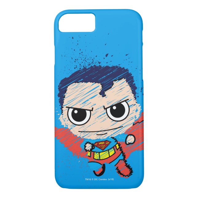 Mini Superman Sketch Case-Mate iPhone Case (Back)