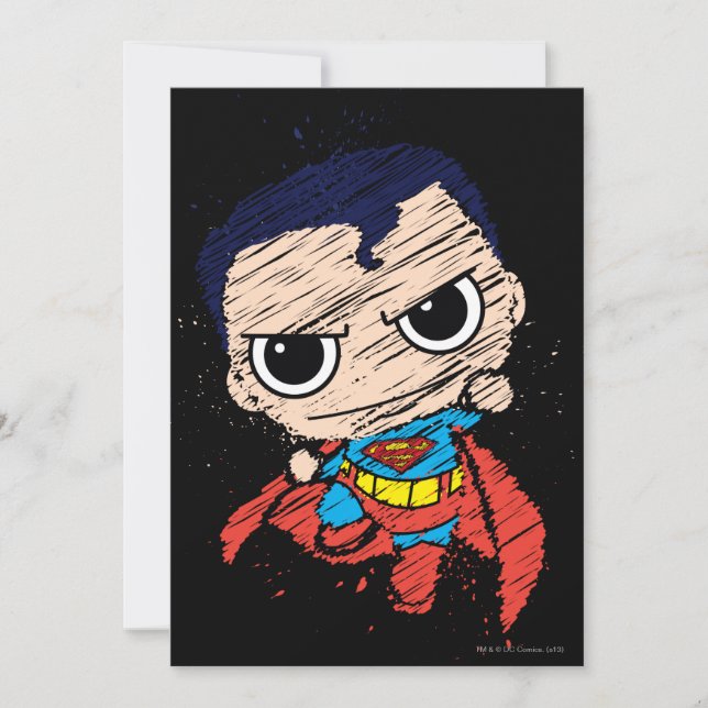 Mini Superman Sketch - Flying (Front)