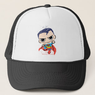Mini Superman Sketch - Flying Trucker Hat