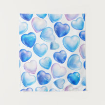 "Mini tapisserie murale en forme de cœur pastel –