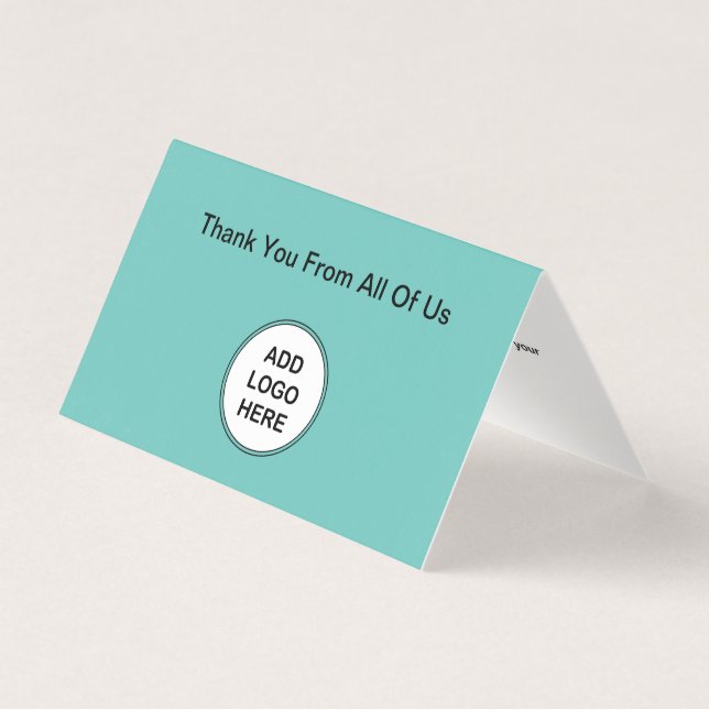 Mini Thank You Cards Logo Template Style (Front)