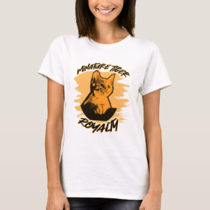 Mini Tiger Royalty Funny Feline Cat Lover Humour T-Shirt