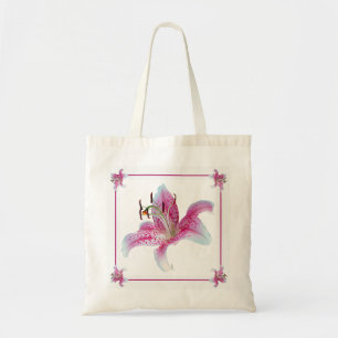 Mini Tiny Tote Stargazer Lilies with Your Name