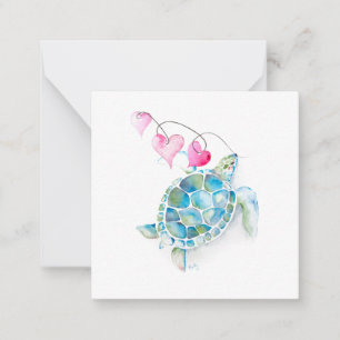 Mini Tortue de mer Valentines Cartes de jour