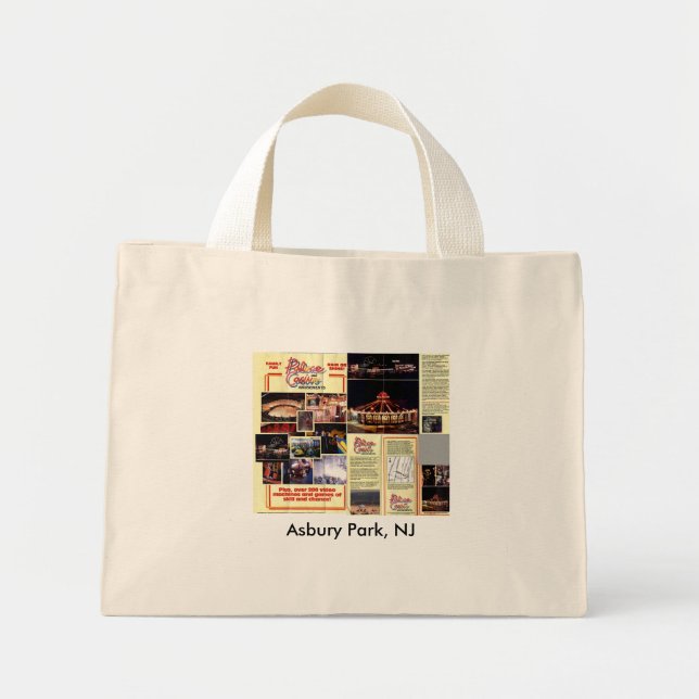 Mini Tote Bag Asbury Park, New Jersey - Palace Park, NJ (Devant)