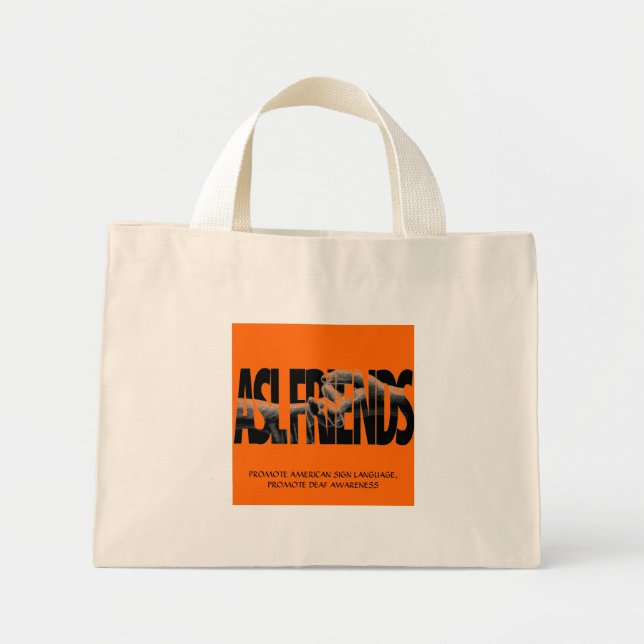 Mini Tote Bag ASL AMIS FOURRE-TOUT À PROMOUVOIR - Customisé (Devant)
