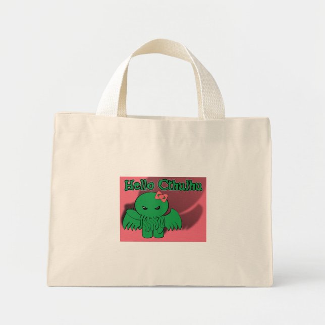Mini Tote Bag Bonjour Cthulhu (Devant)