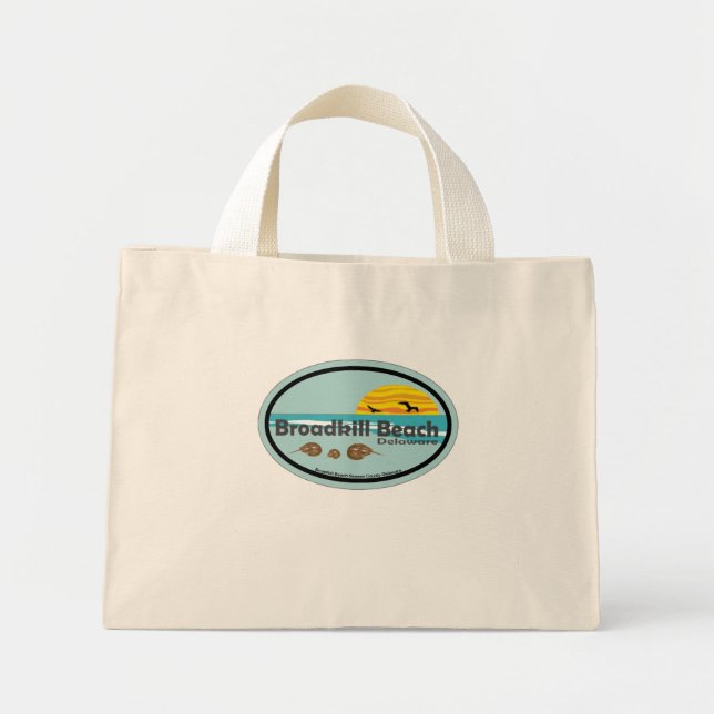 Mini Tote Bag Broadkill Beach Delaware. (Devant)