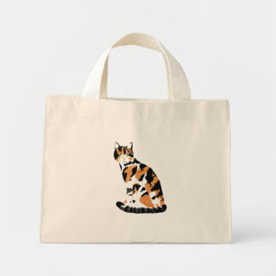 Mini Tote Bag Calico chat assis