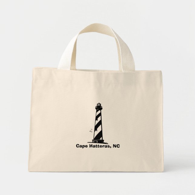 Mini Tote Bag Cape Hatteras, NC - Phare (Devant)