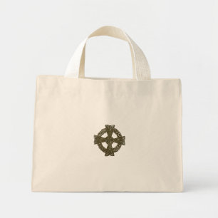 Mini Tote Bag Celtic Cross Irish Art History Collection