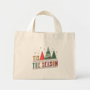 Mini Tote Bag C'Est La Saison Typographie Moderne De Noël