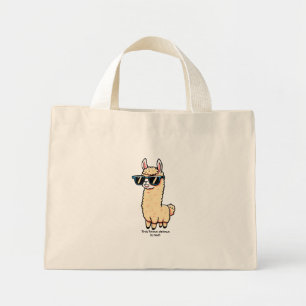 Mini Tote Bag Cette Llama Drama est vraiment une pose bizarre da