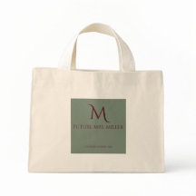 Chic Vert Sauge Coquette Monogramme Future Mrs